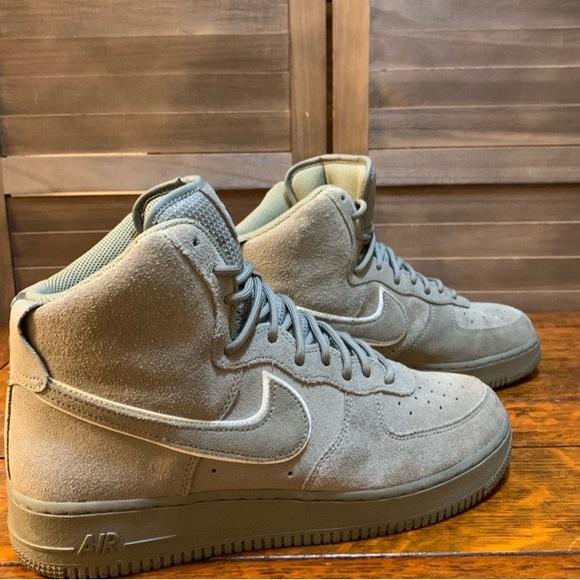 Nike Air Force 1 High Top Sneakers - Olive Stucco - Picture 3 of 15